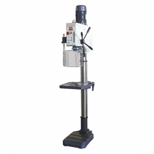 DAYTON 2 hp Motor HP Floor Drill Press, Geared Head Drive Type, 20 in ...