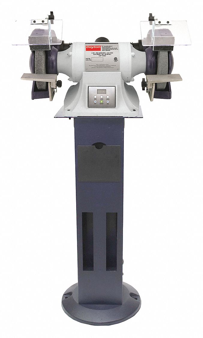 Dayton 8 Bench Grinder 115 240v 1 Hp 3600 Max Rpm 5 8 Arbor