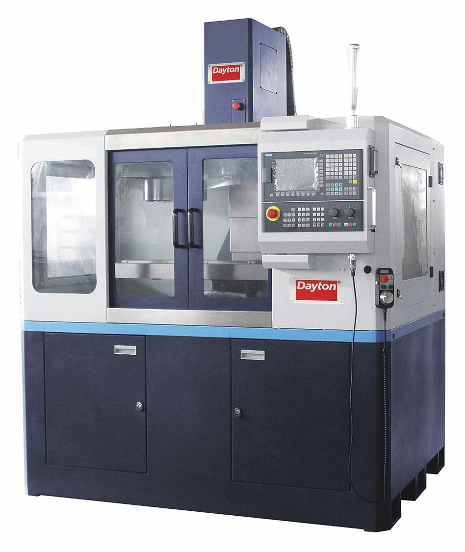 DAYTON Mill Drill Machine BT30, 11 in Swing, 3 Phase, 37 in Table Surface Ht, 460V, 8 in x 27