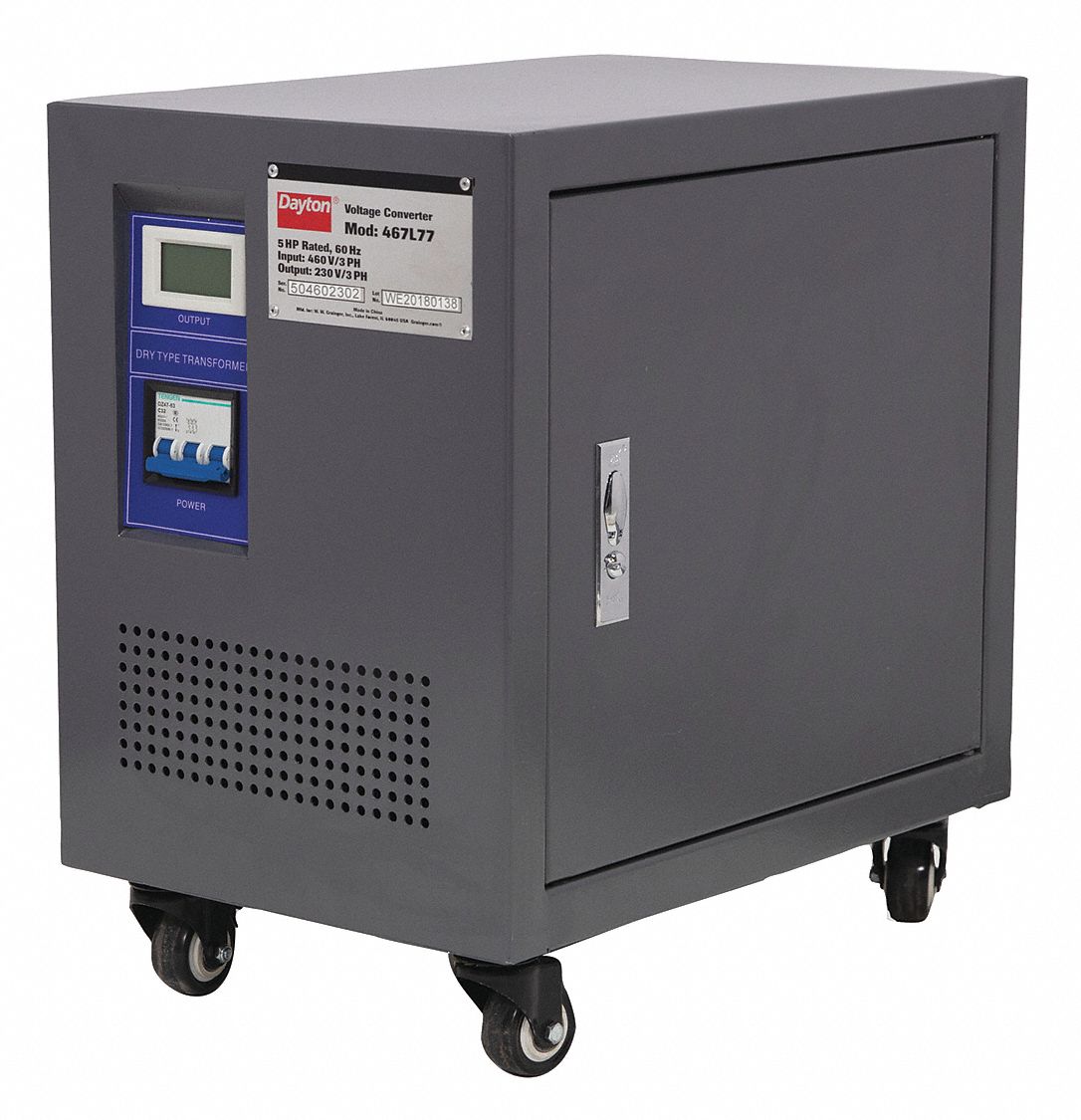 Step Up/Step Down Voltage Converter: 3 kVA Power Rating, Three Phase, 230 to 460V AC, 60 Hz