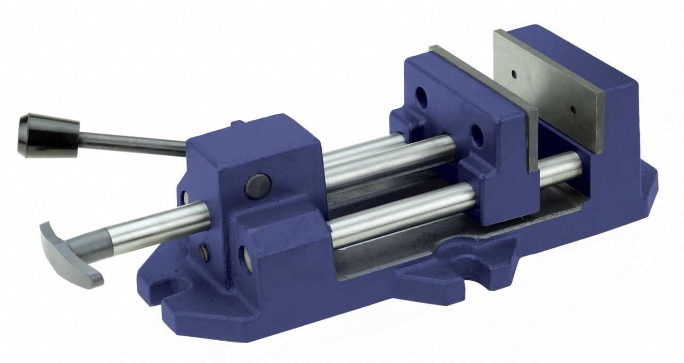 Machine Vise: 3 in Jaw Face Wd, 3 in Max Jaw Opening, 1 1/16 in Throat Dp, Smooth Face