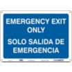 Emergency Exit Only/Solo Salida De Emergencia Signs