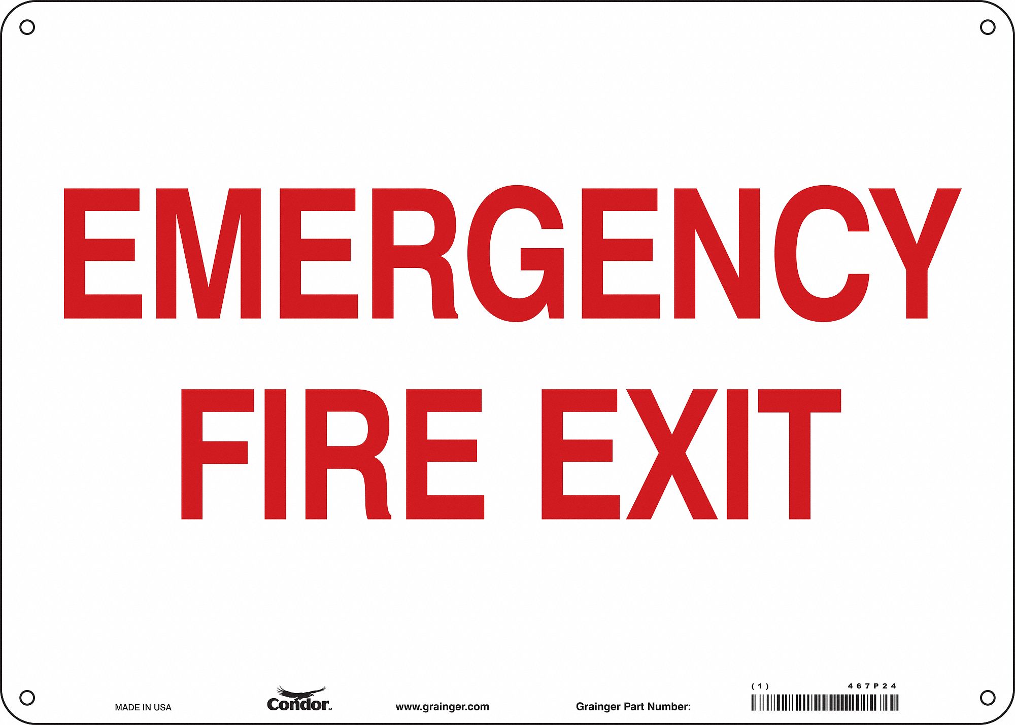 Safety Sign: Aluminum, Mounting Holes Sign Mounting, 10 in x 14 in Nominal Sign Size, 0.032 in Thick