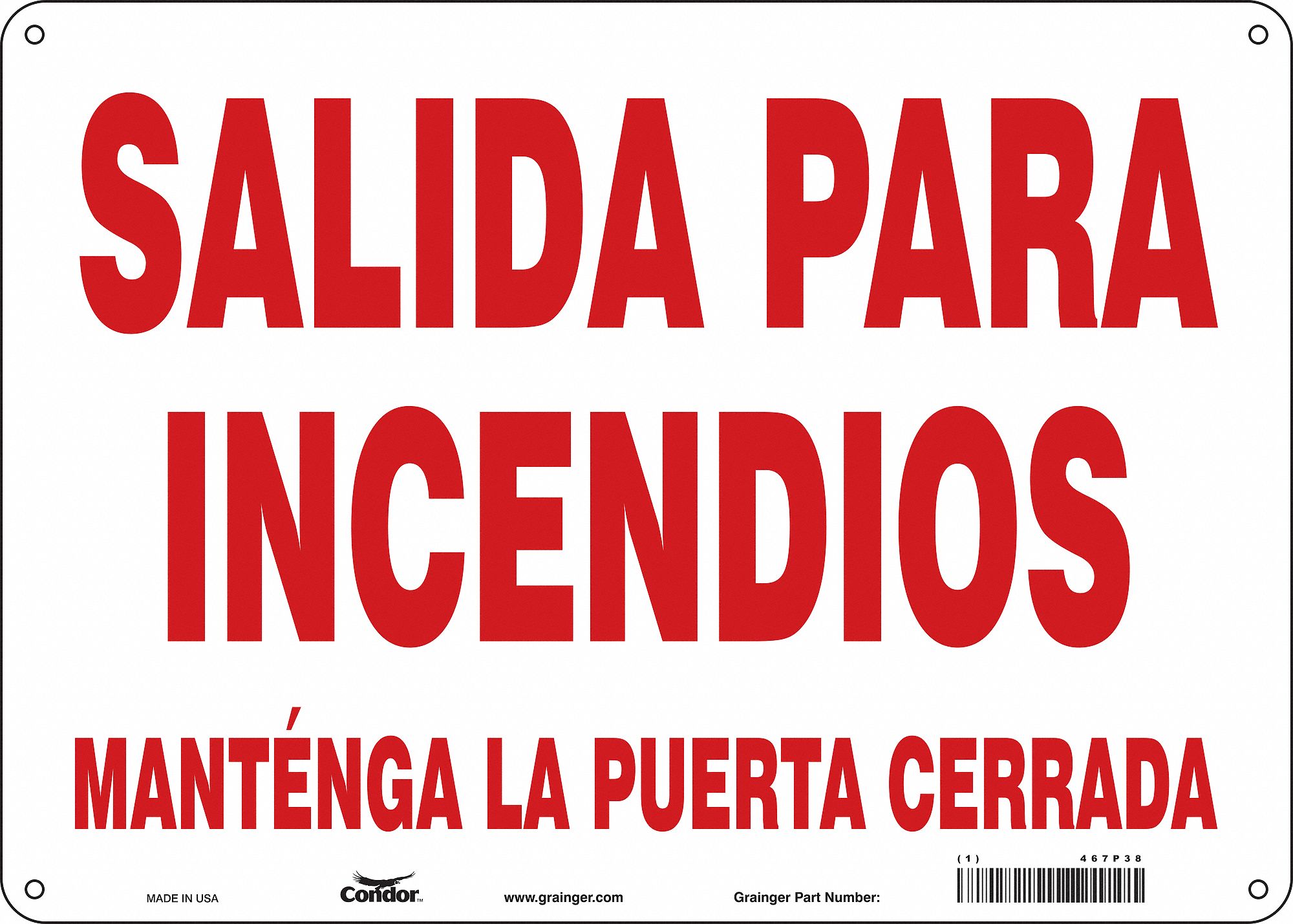 Safety Sign: Polyethylene, Mounting Holes Sign Mounting, 10 in x 14 in Nominal Sign Size, No Header