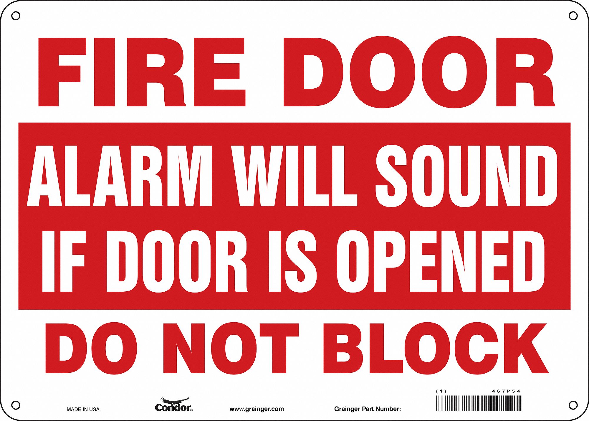 Safety Sign: Polyethylene, Mounting Holes Sign Mounting, 10 in x 14 in Nominal Sign Size, No Header