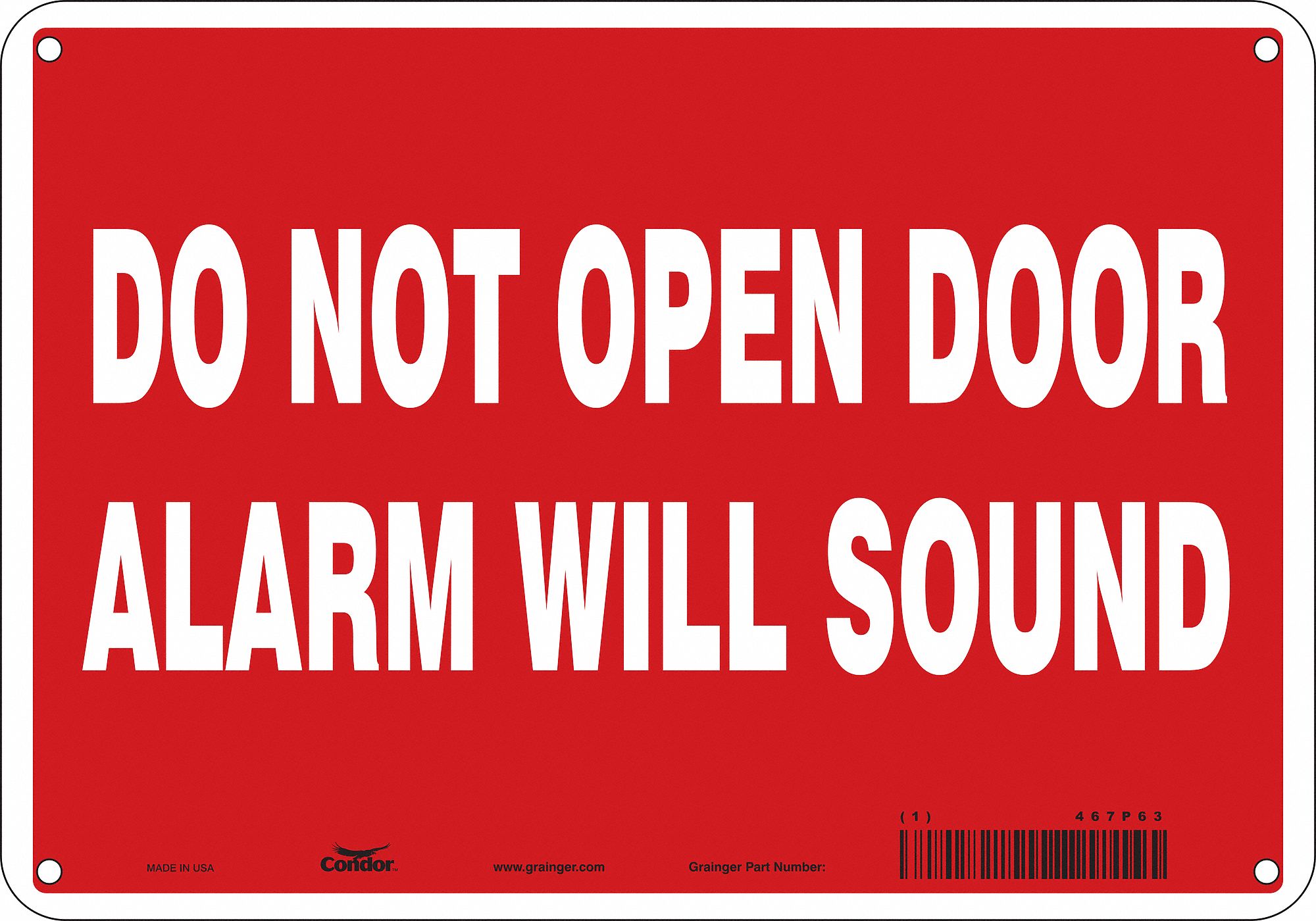 Safety Sign: Polyethylene, Mounting Holes Sign Mounting, 7 in x 10 in Nominal Sign Size