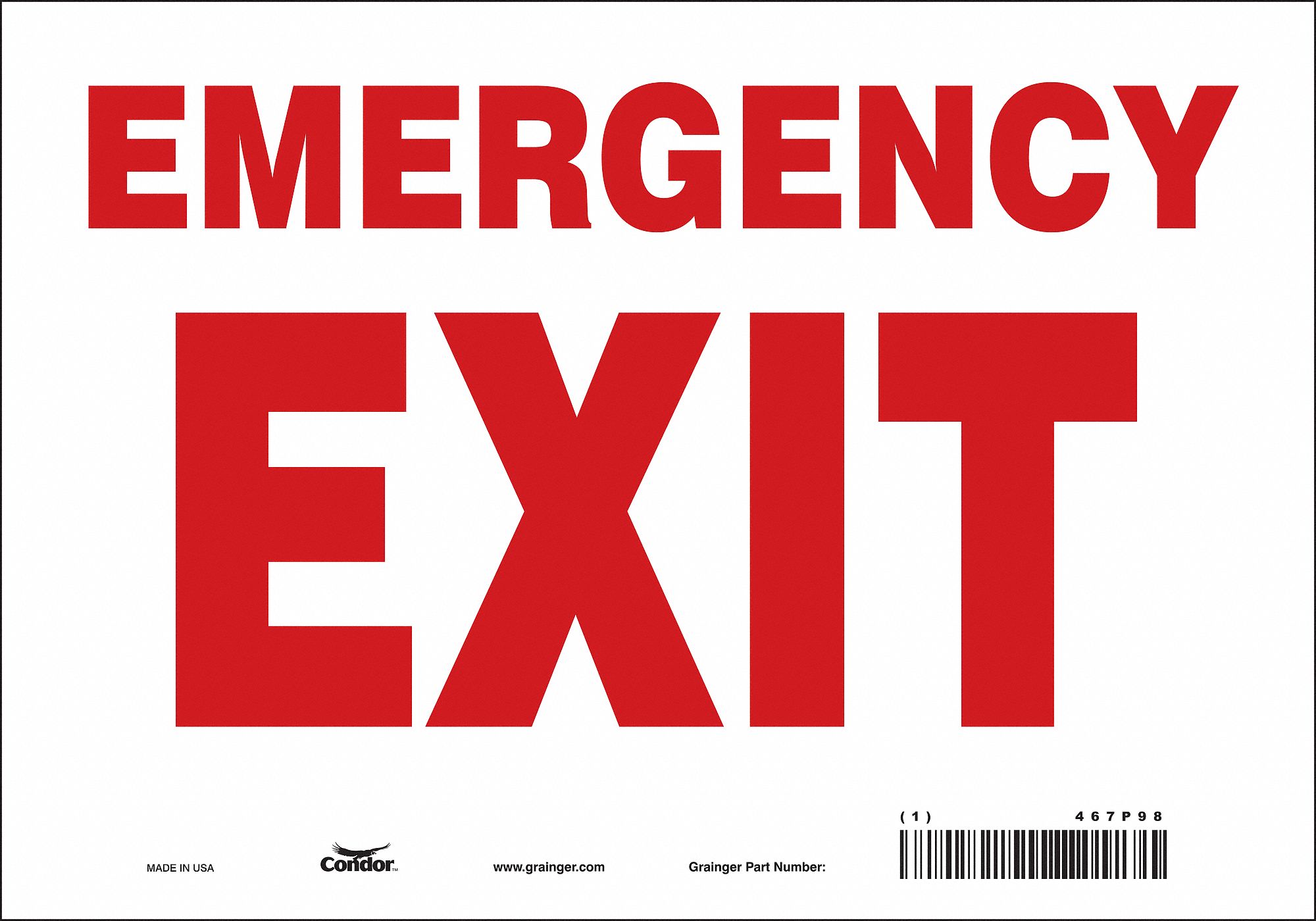 Safety Sign: Vinyl, Adhesive Sign Mounting, 7 in x 10 in Nominal Sign Size, Not Retroreflective