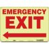 Emergency Exit (Left Arrow) Signs