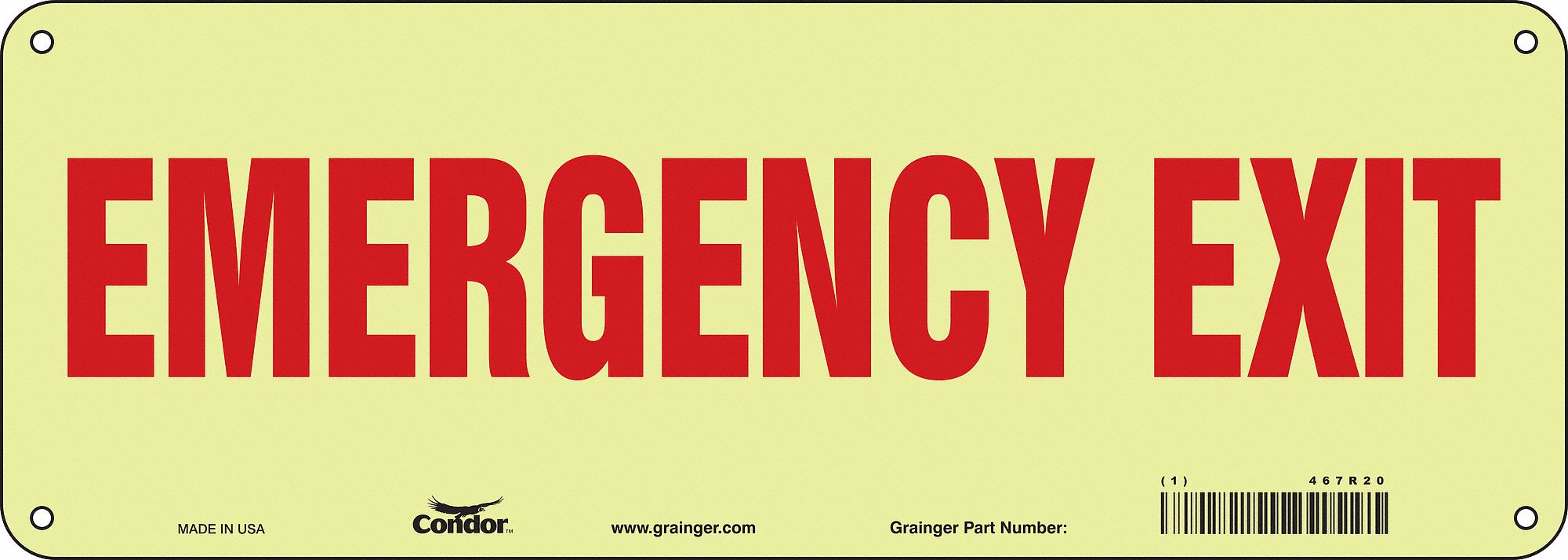 Safety Sign, 5 in x 14 in, Polyethylene