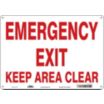 Emergency Exit Keep Area Clear Signs