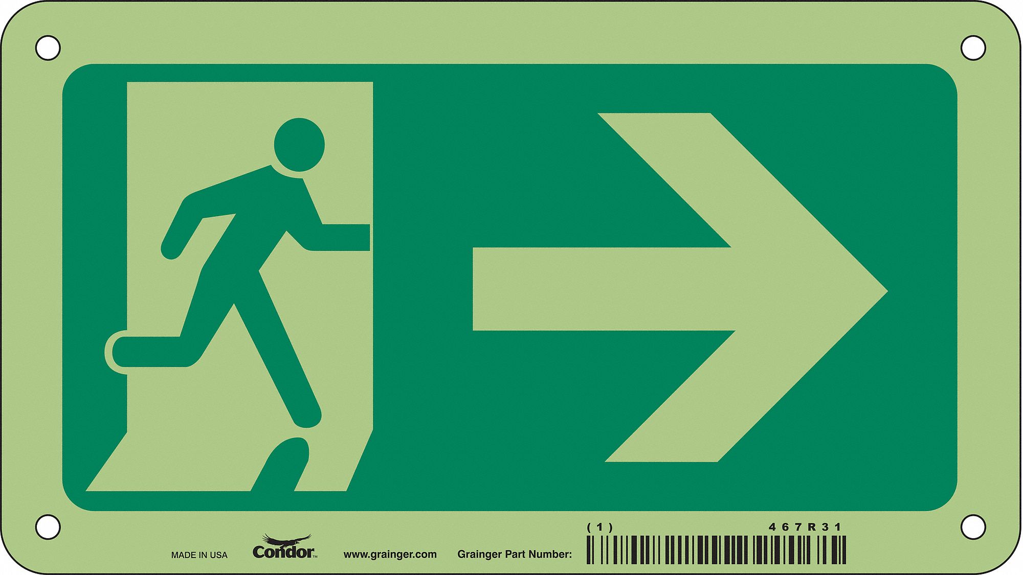 Safety Sign, 4 1/2 in x 8 in, Aluminum
