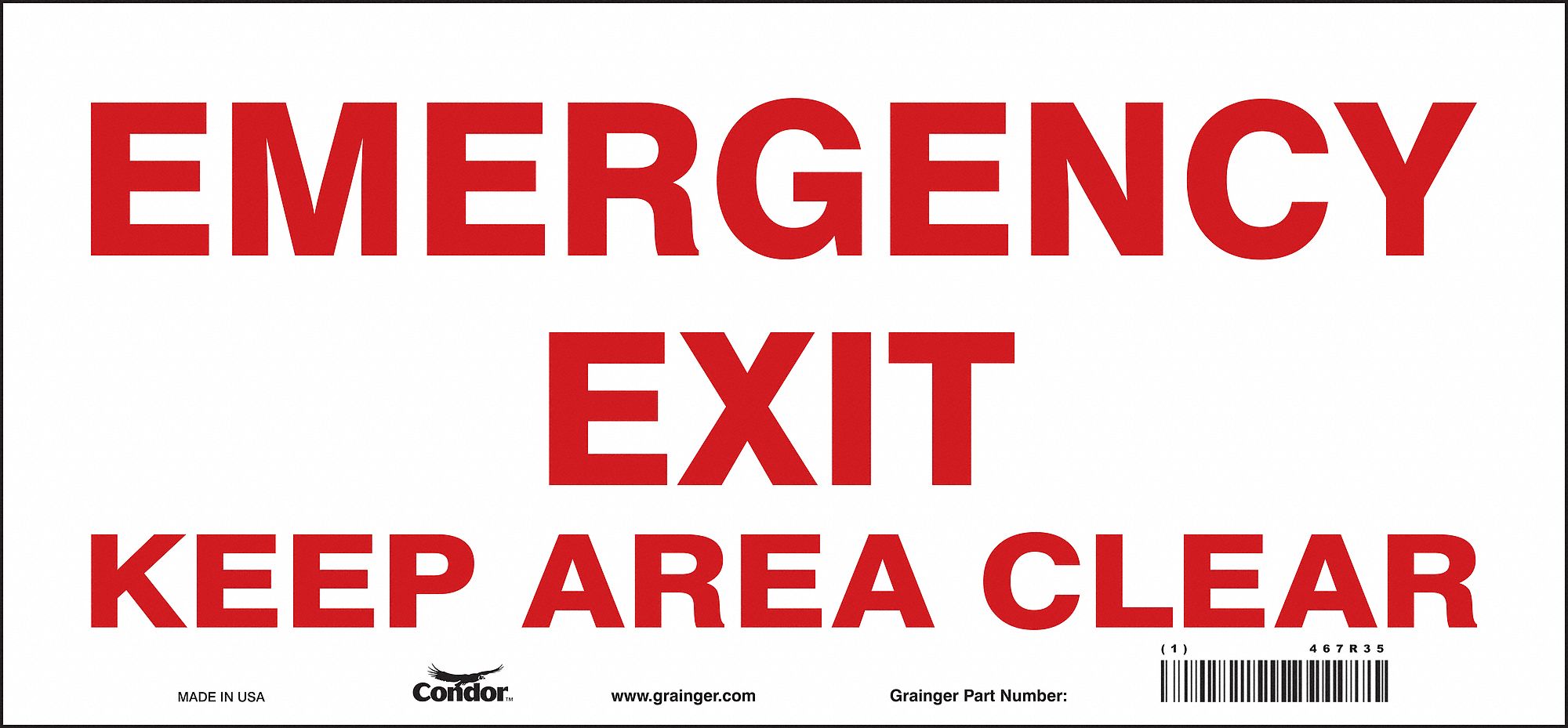 Safety Sign, 6 1/2 in x 14 in, Vinyl