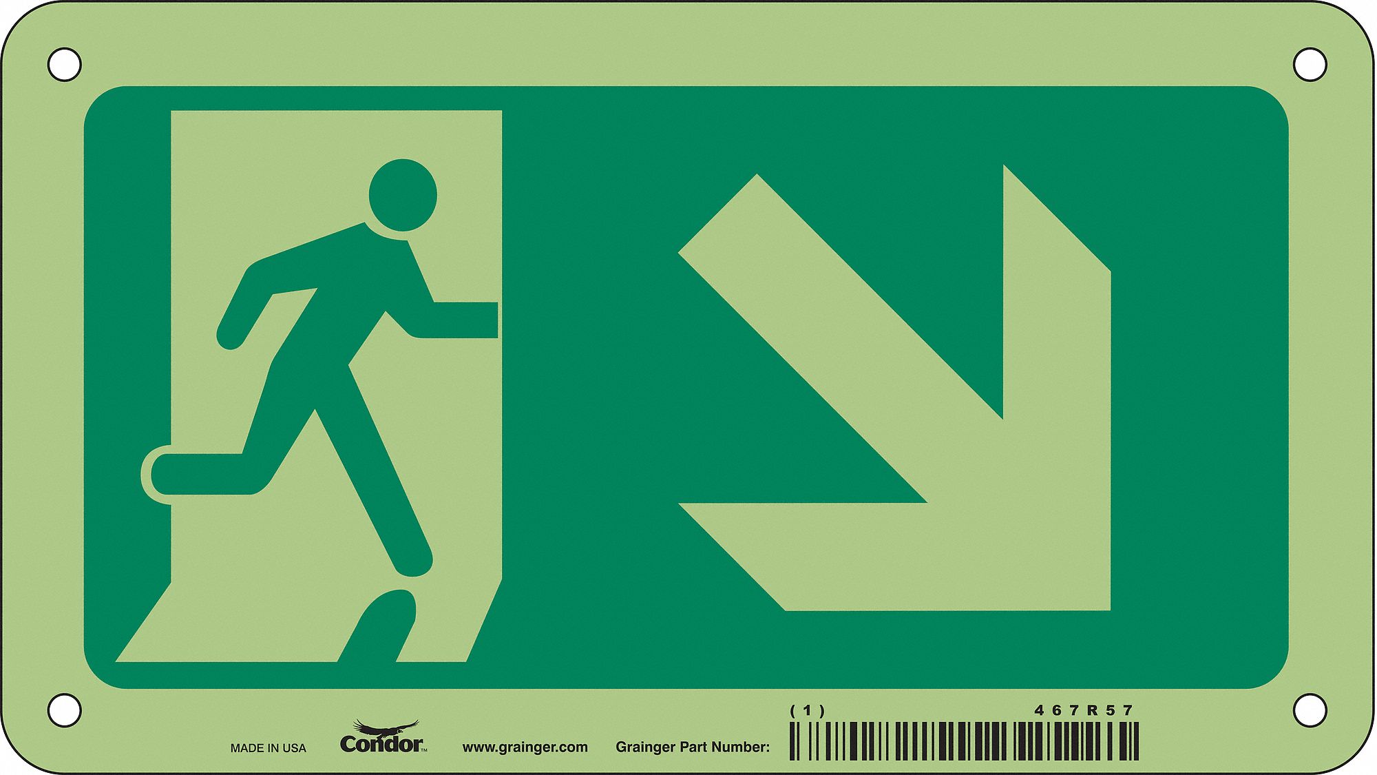 Safety Sign, 4 1/2 in x 8 in, Aluminum
