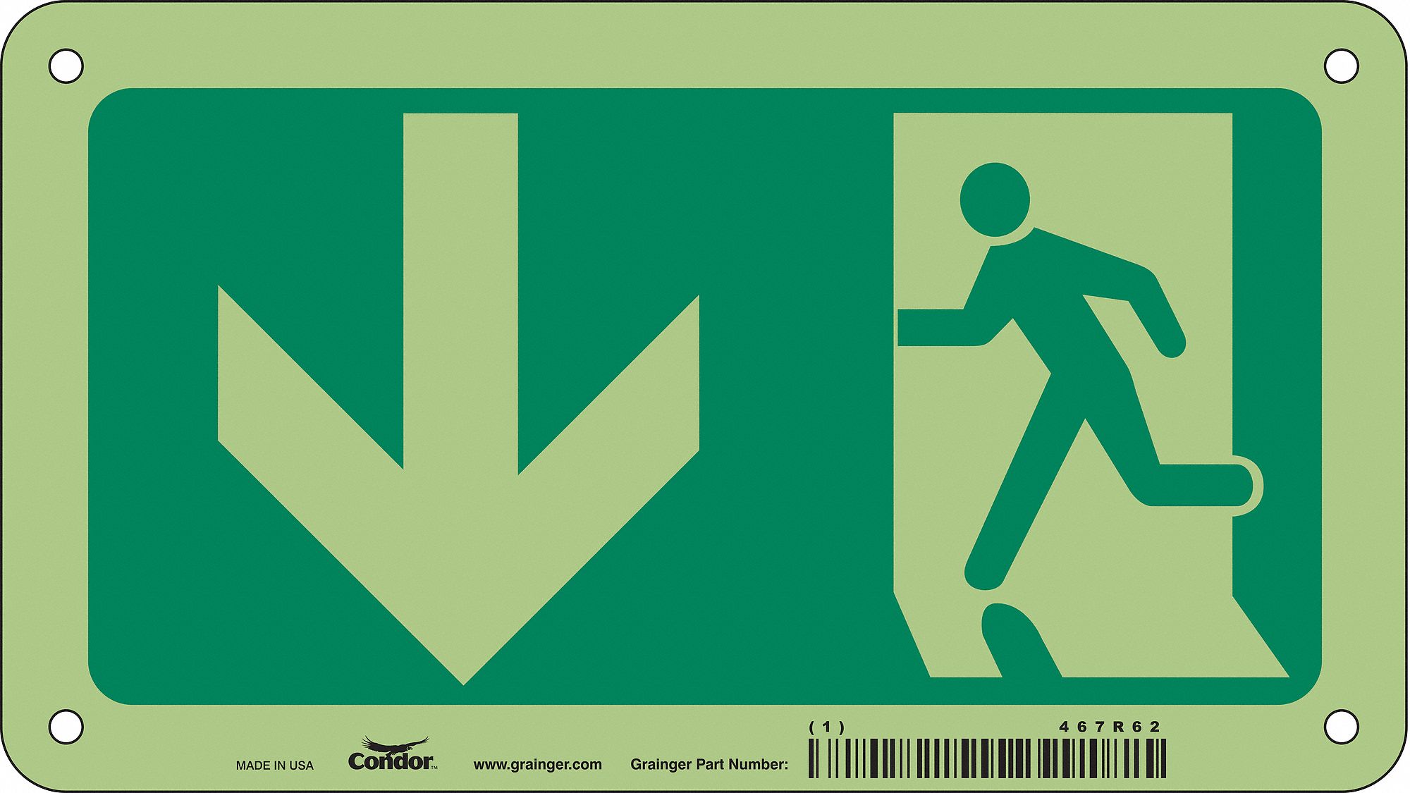 Safety Sign, 4 1/2 in x 8 in, Aluminum