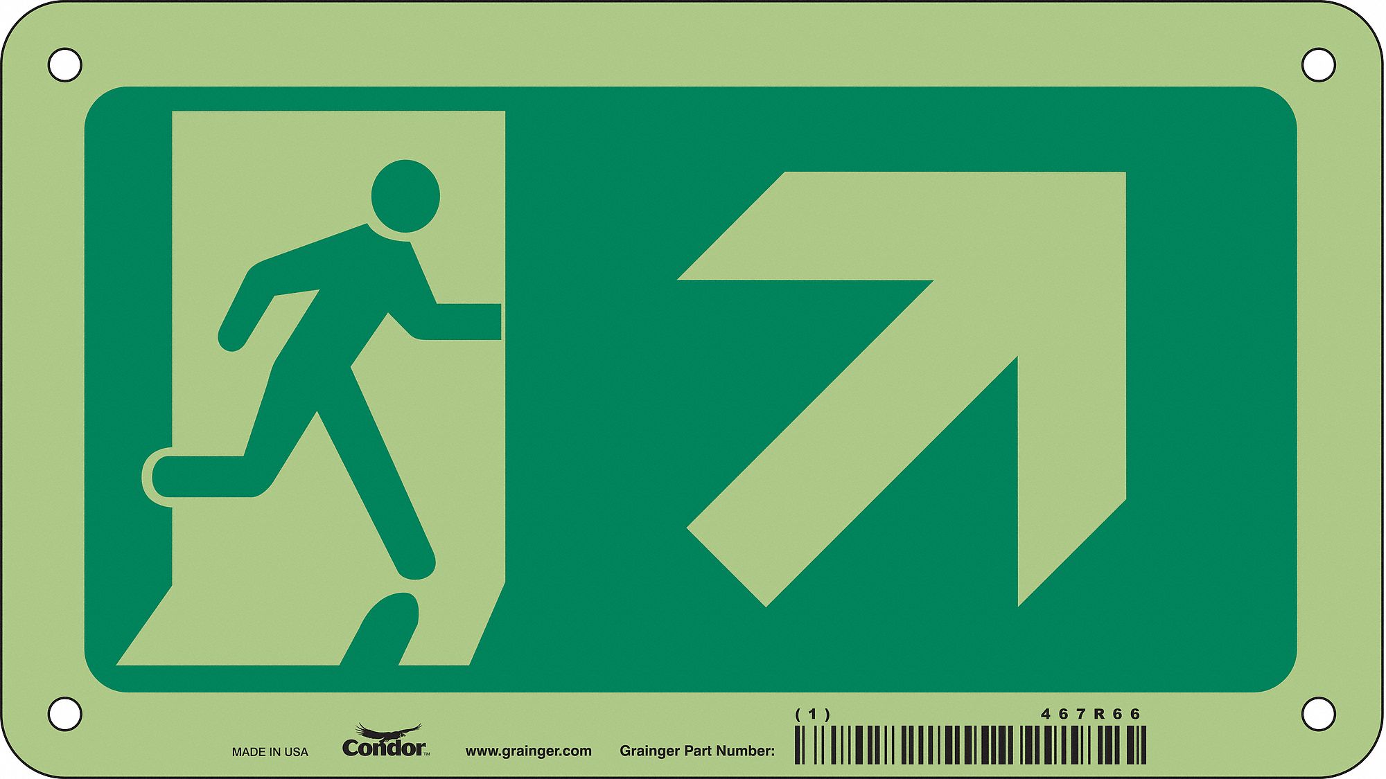 Safety Sign, 4 1/2 in x 8 in, Aluminum