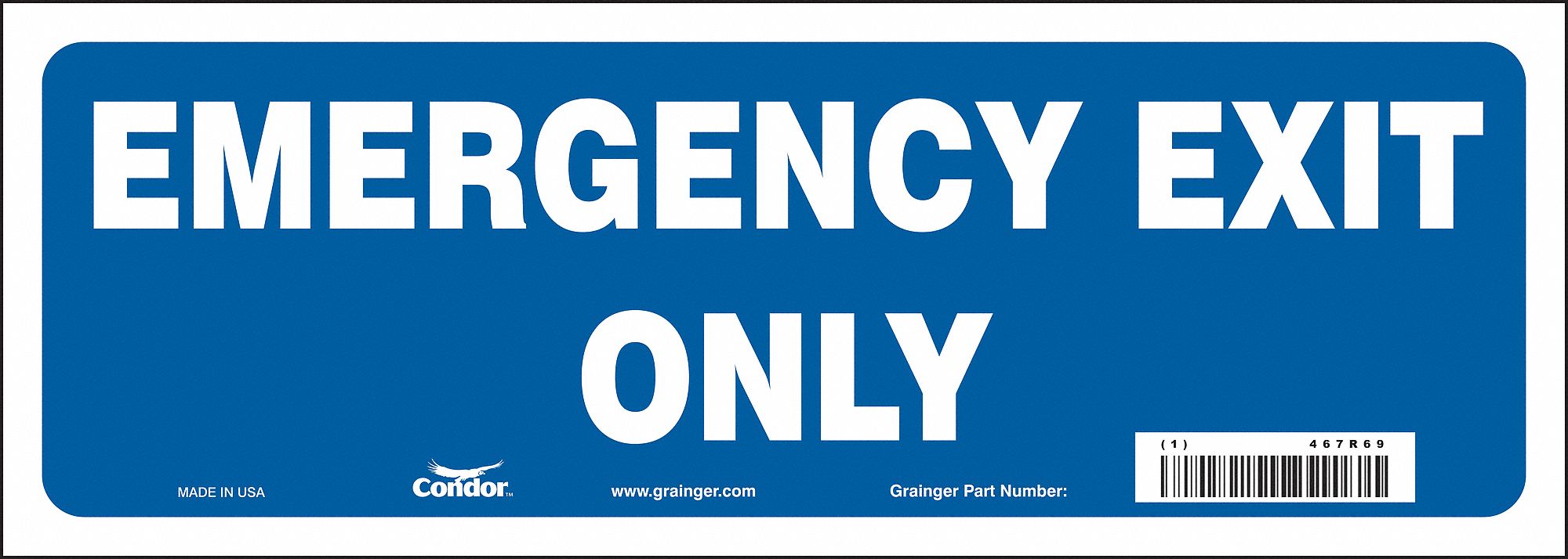 Safety Sign, 5 in x 14 in, Vinyl
