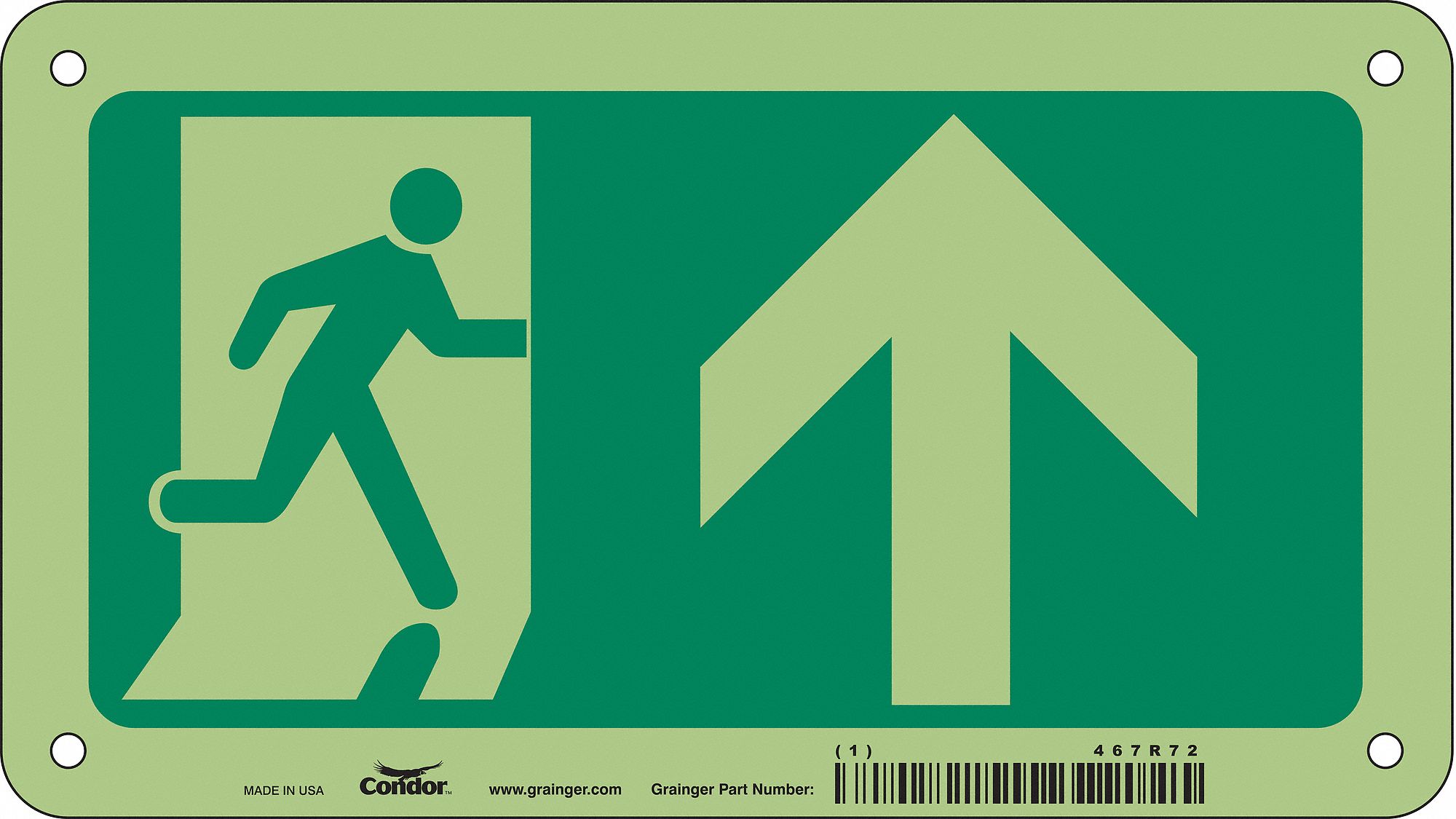 Safety Sign, 4 1/2 in x 8 in, Aluminum