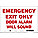 SIGN,EMERGENCY EXIT,7X10