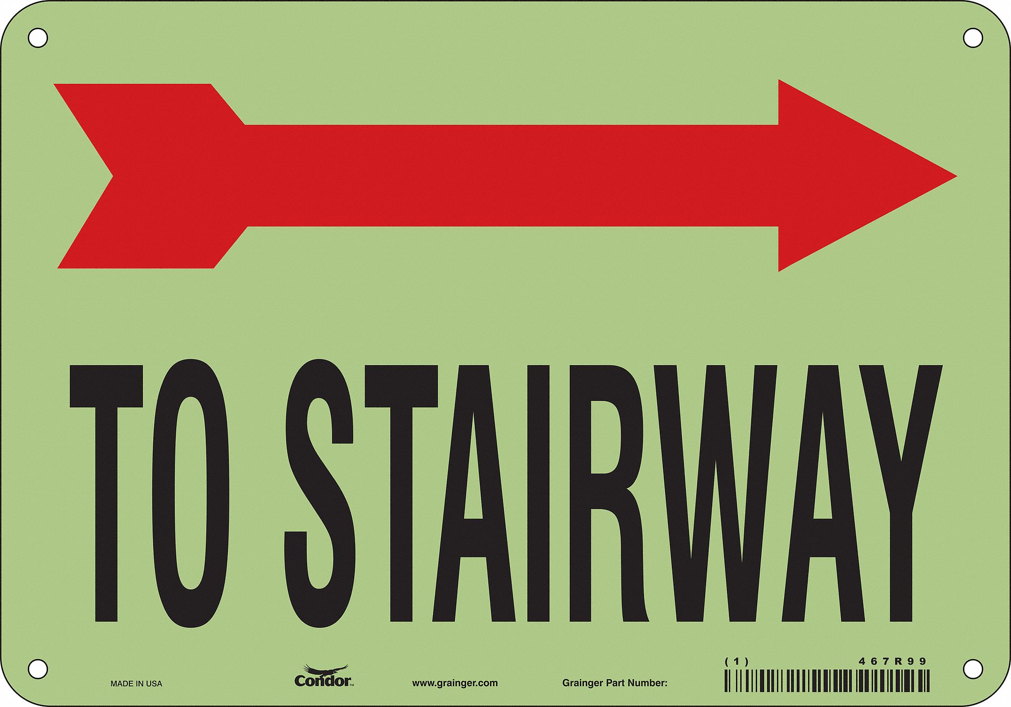 Safety Sign: Polyethylene, Mounting Holes Sign Mounting, 7 in x 10 in Nominal Sign Size