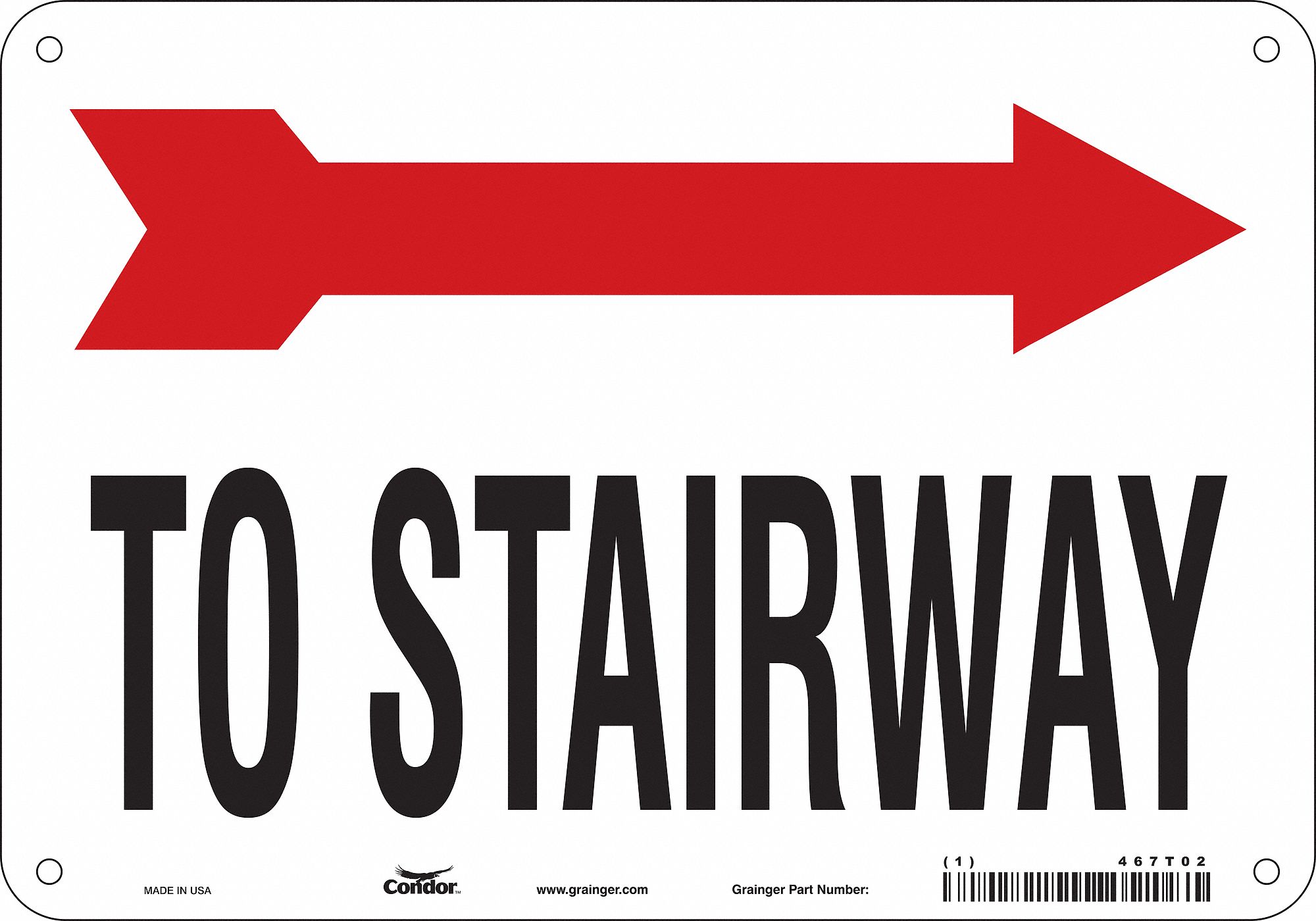 Safety Sign: Polyethylene, Mounting Holes Sign Mounting, 7 in x 10 in Nominal Sign Size