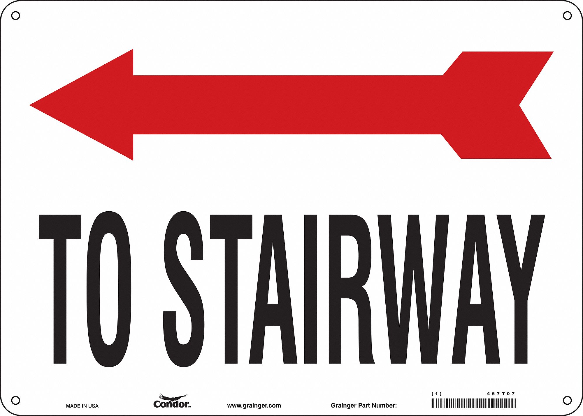 Safety Sign: Aluminum, Mounting Holes Sign Mounting, 10 in x 14 in Nominal Sign Size, 0.032 in Thick