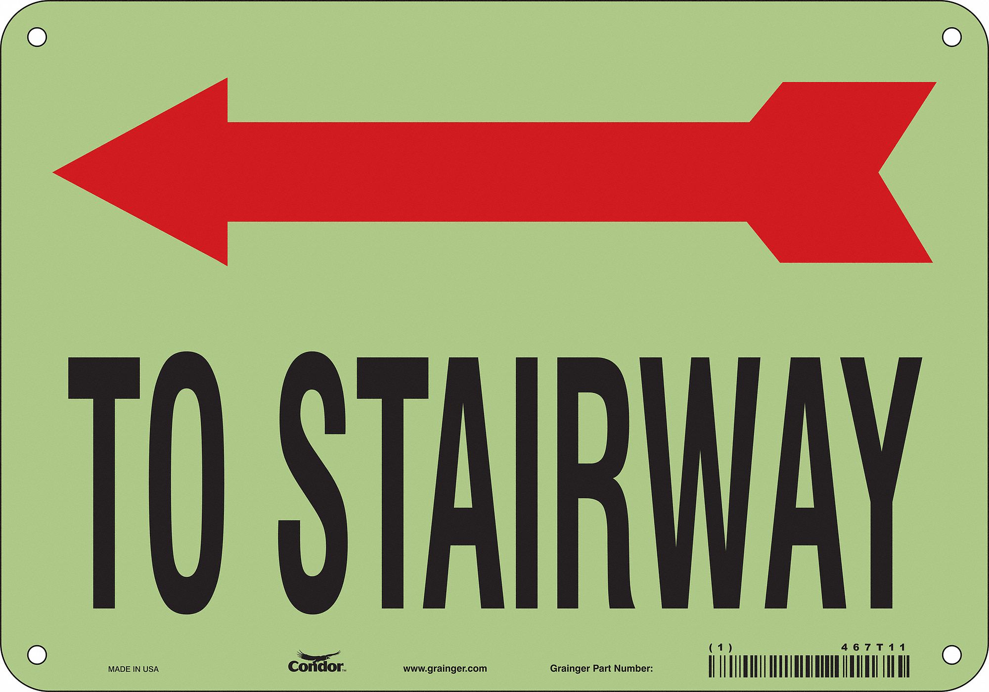 Safety Sign: Polyethylene, Mounting Holes Sign Mounting, 7 in x 10 in Nominal Sign Size