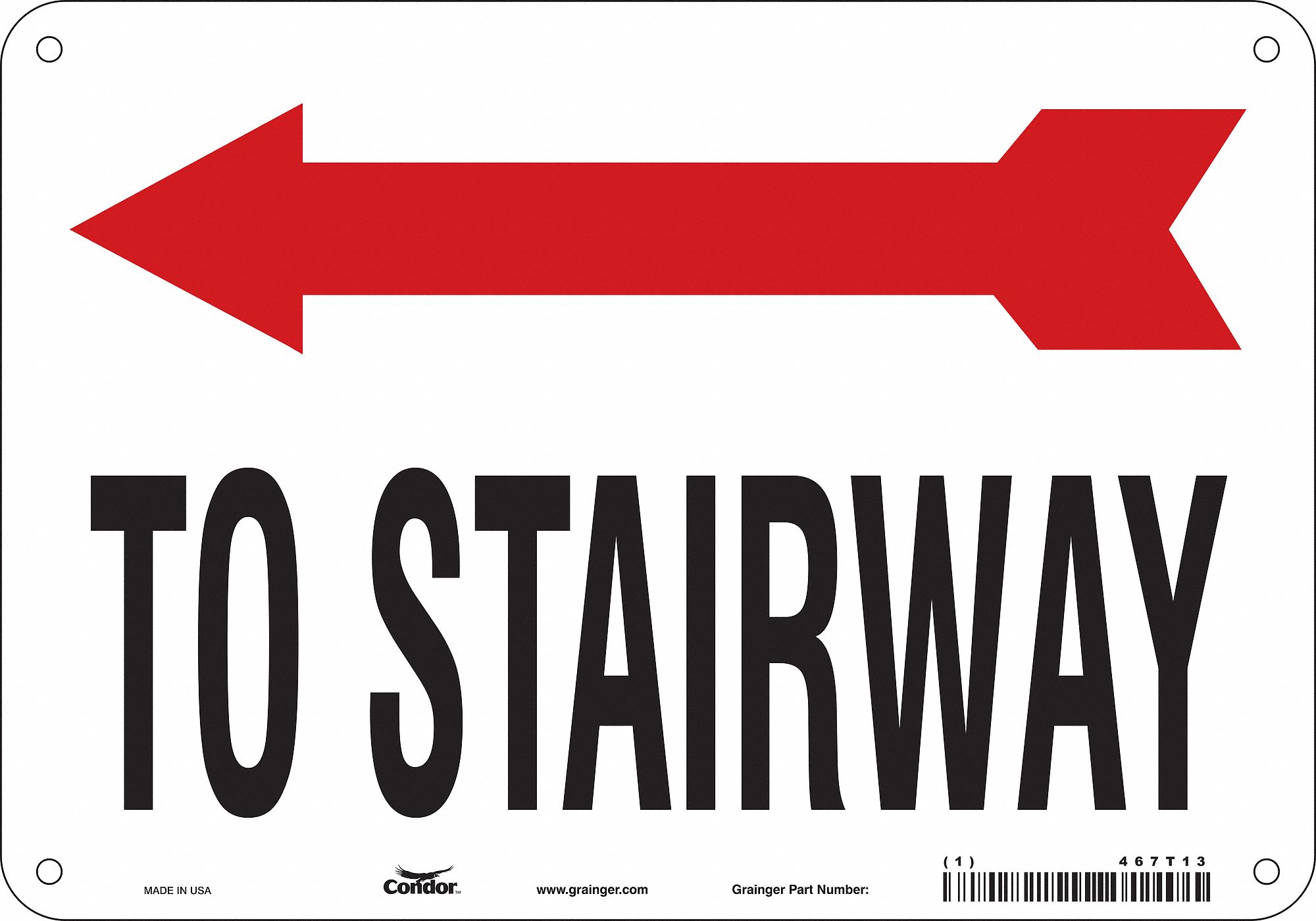 Safety Sign: Polyethylene, Mounting Holes Sign Mounting, 7 in x 10 in Nominal Sign Size