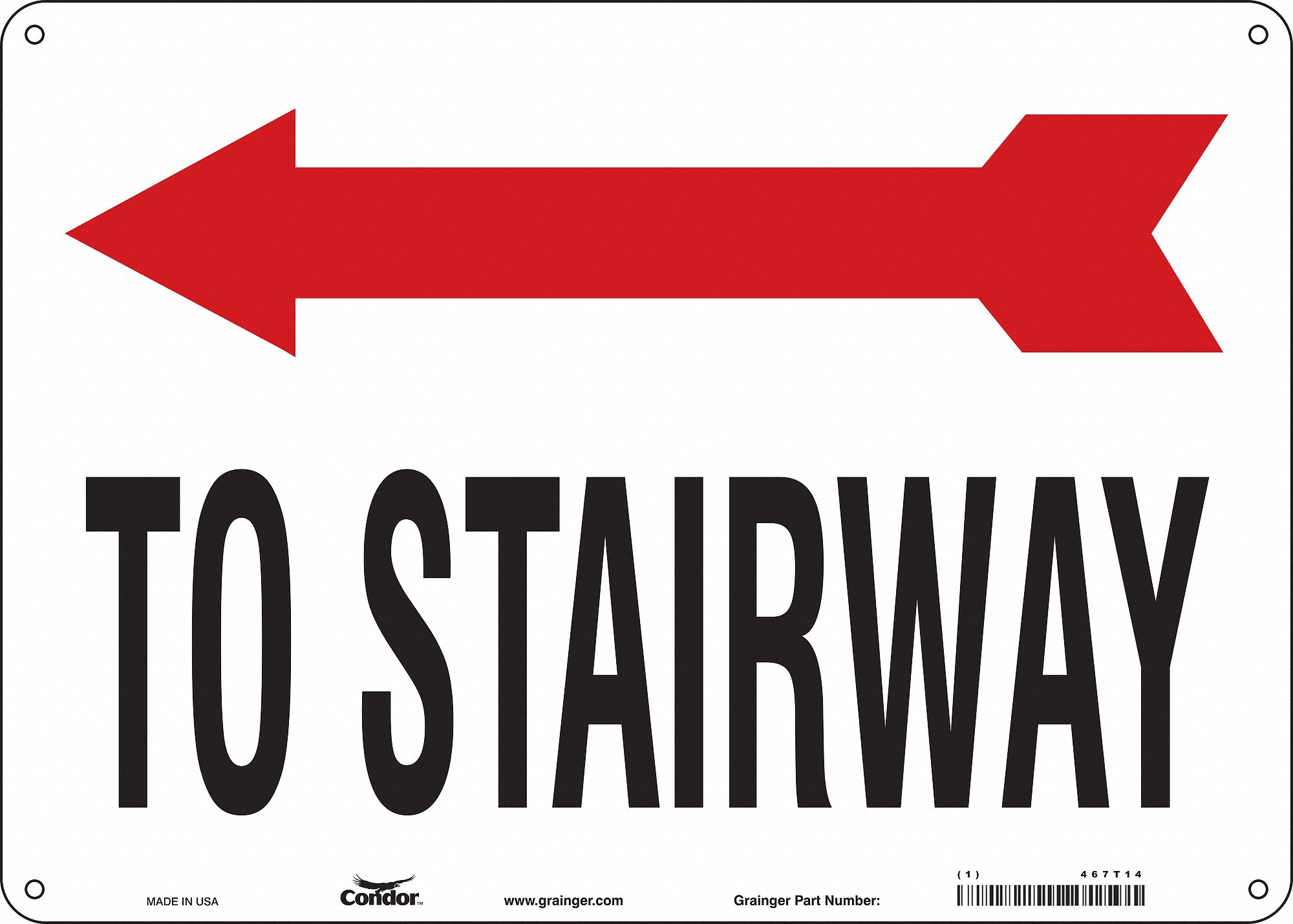 Safety Sign: Polyethylene, Mounting Holes Sign Mounting, 10 in x 14 in Nominal Sign Size