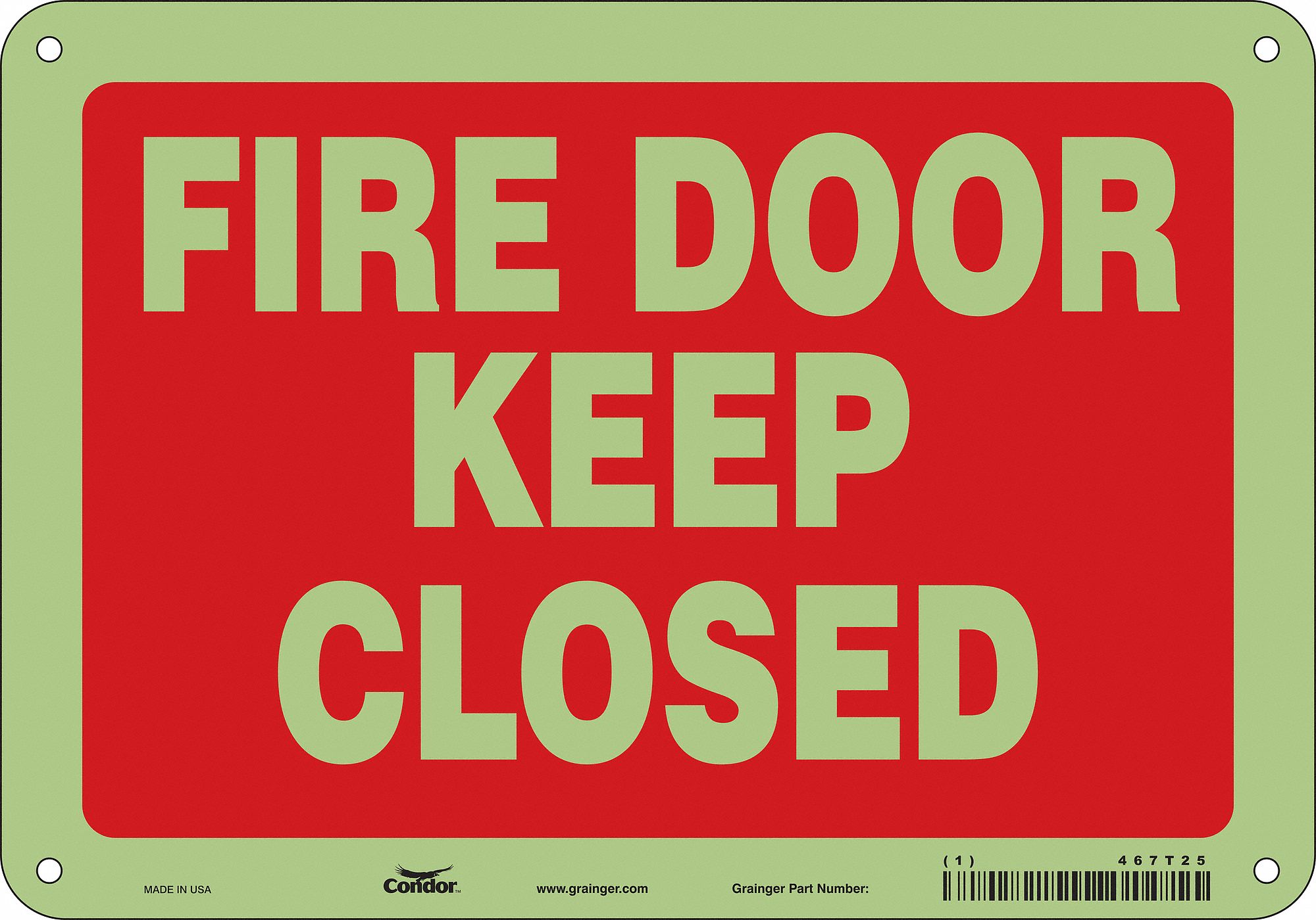 Safety Sign: Polyethylene, Mounting Holes Sign Mounting, 7 in x 10 in Nominal Sign Size, No Header