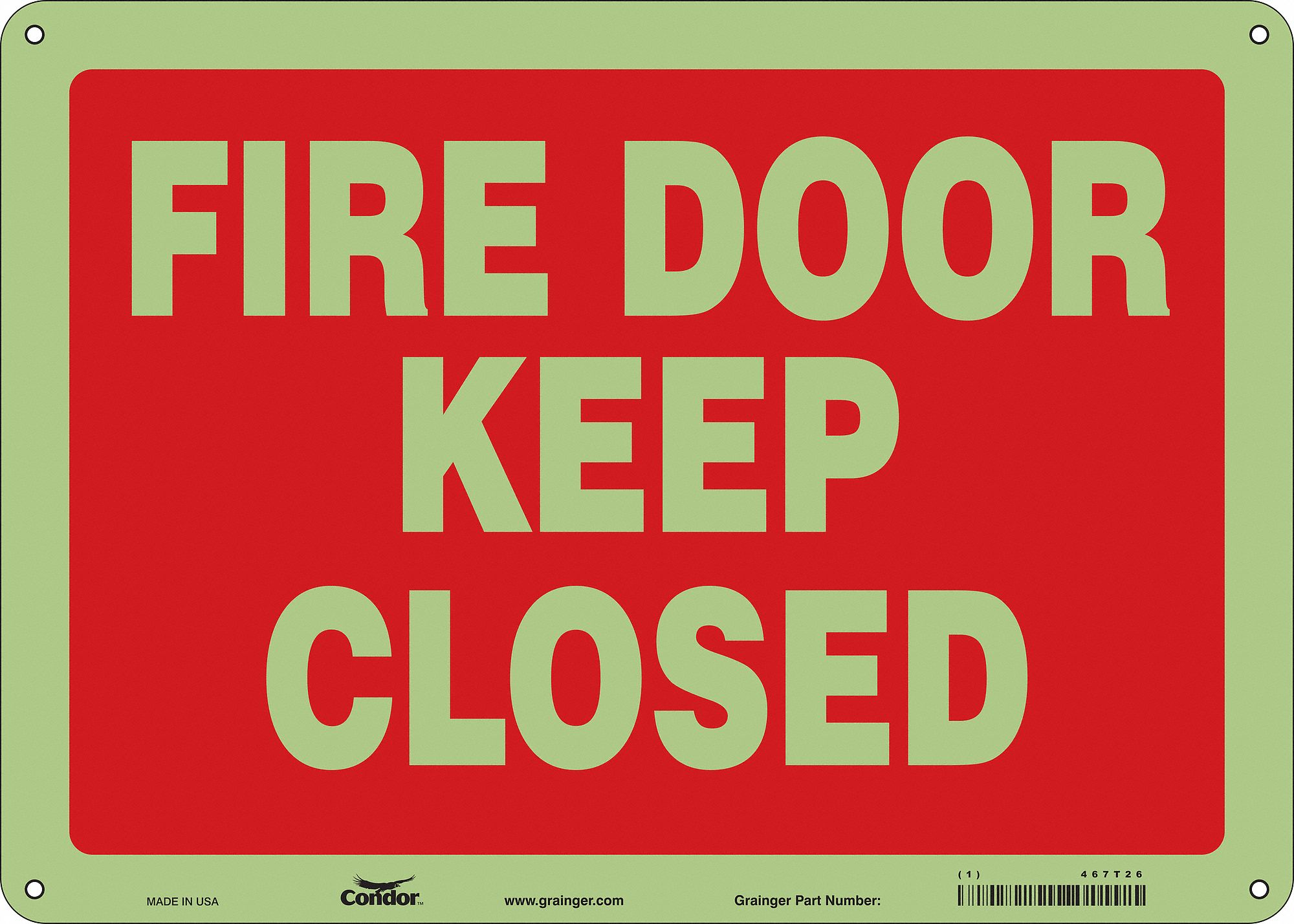 Safety Sign: Polyethylene, Mounting Holes Sign Mounting, 10 in x 14 in Nominal Sign Size, No Header