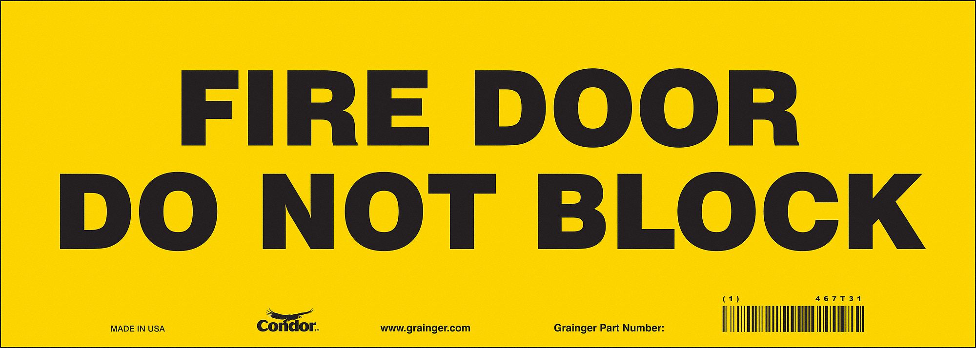 Safety Sign, 5 in x 14 in, Vinyl