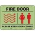 Fire Door Please Keep Door Closed Signs