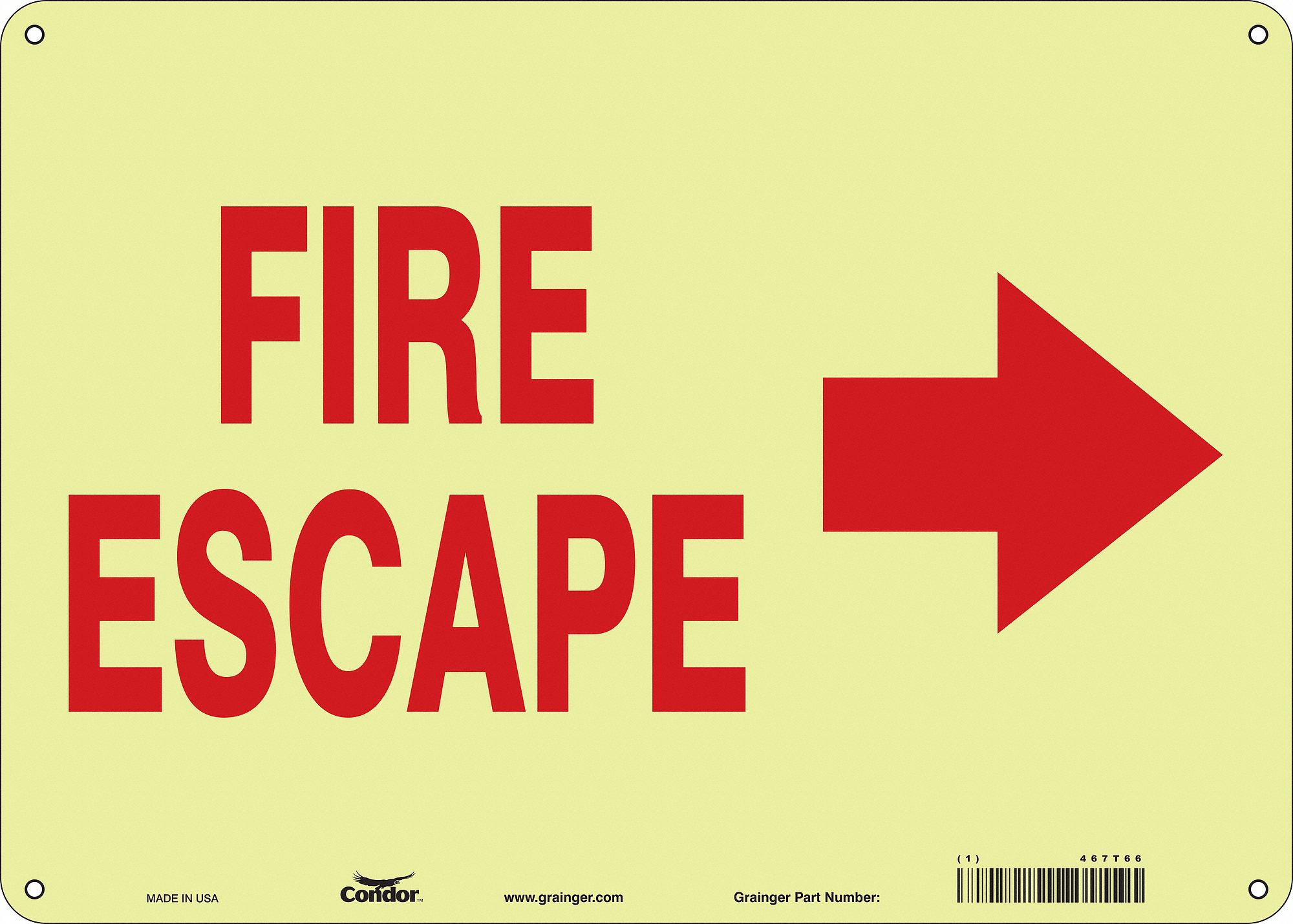 Safety Sign: Polyethylene, Mounting Holes Sign Mounting, 10 in x 14 in Nominal Sign Size