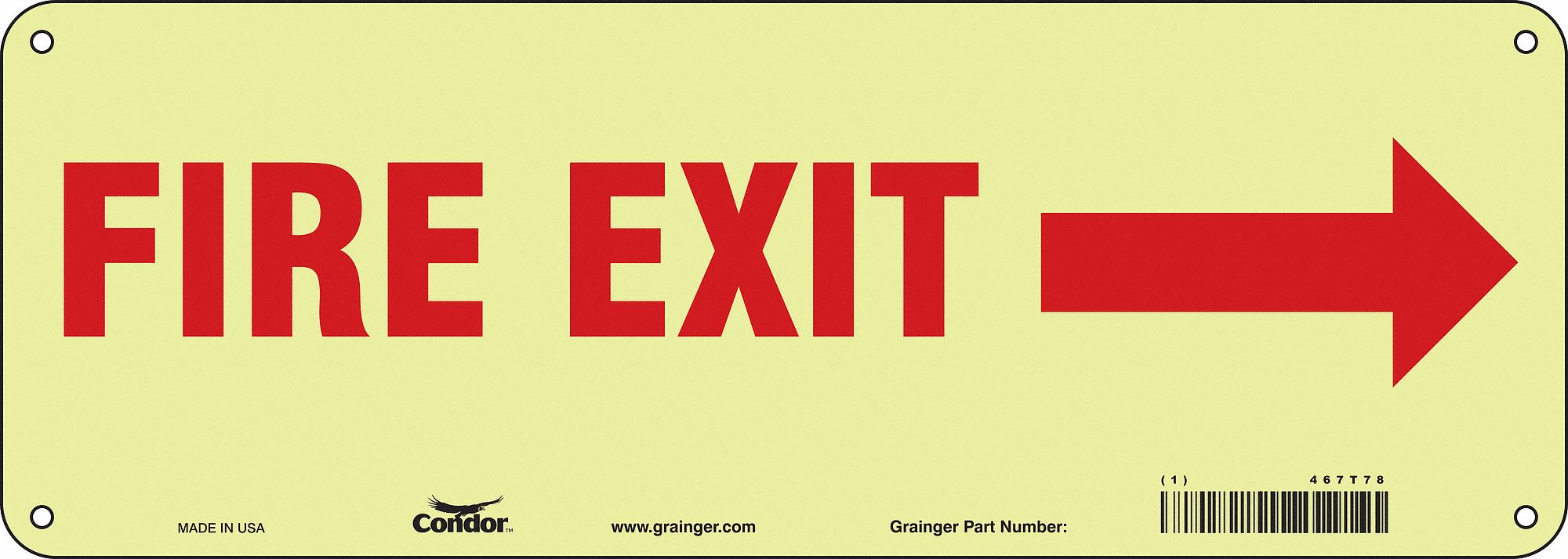 Safety Sign, 5 in x 14 in, Polyethylene