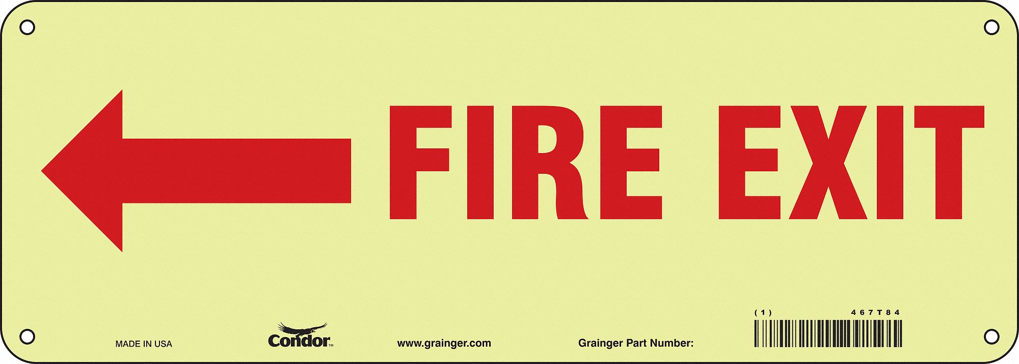 Safety Sign, 5 in x 14 in, Polyethylene