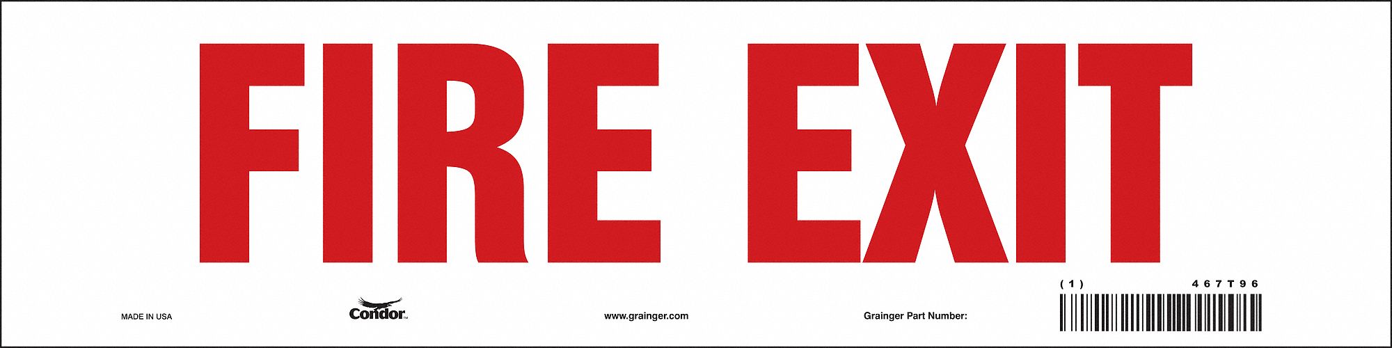 Safety Sign, 3 1/2 in x 14 in, Vinyl
