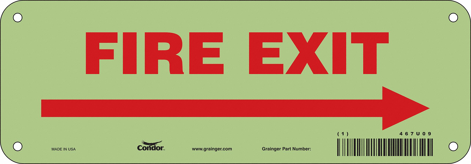 Safety Sign, 3 1/2 x 10 in, Polyethylene