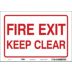 Fire Exit Keep Clear Signs