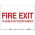 Fire Exit Please Keep Door Closed Signs