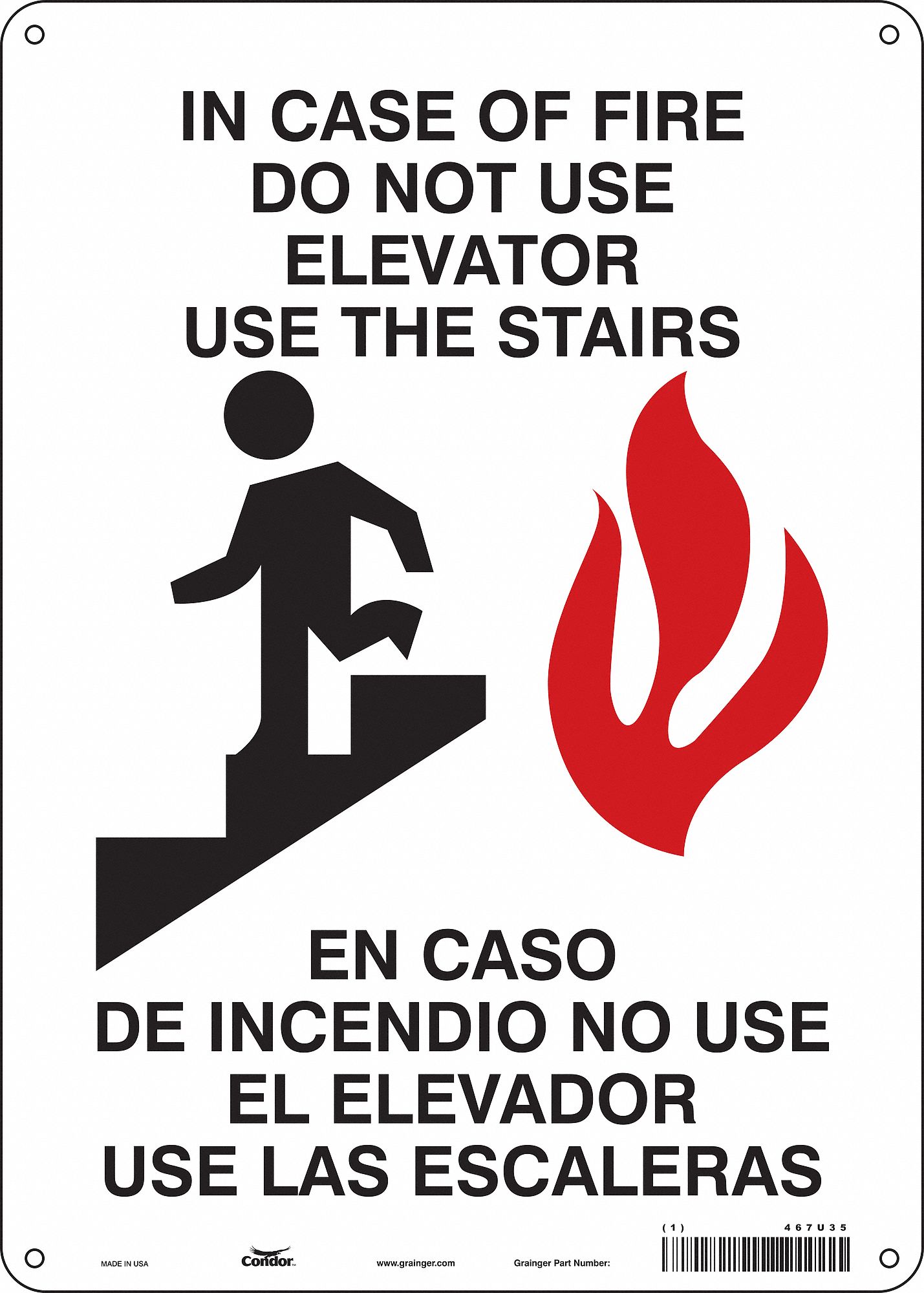 PANNEAU SECURITE,14PO X 10PO,ALUMINIUM