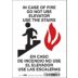 In Case Of Fire Do Not Use Elevator Use The Stairs / En Caso De Incendio No Use El Elevador Use Las Escaleras Signs
