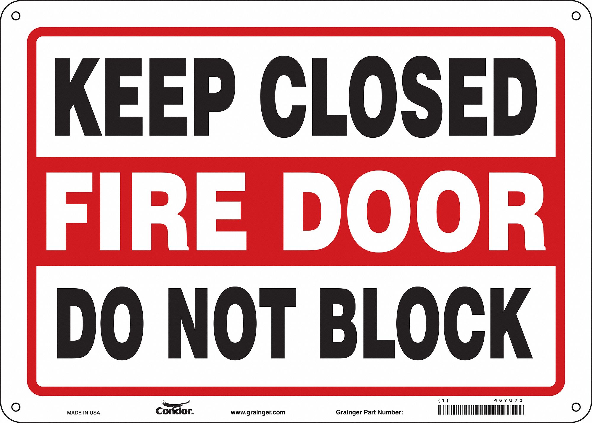 PANNEAU SECURITE,10PO X 14PO,ALUMINIUM