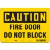 Caution: Fire Door Do Not Block Signs