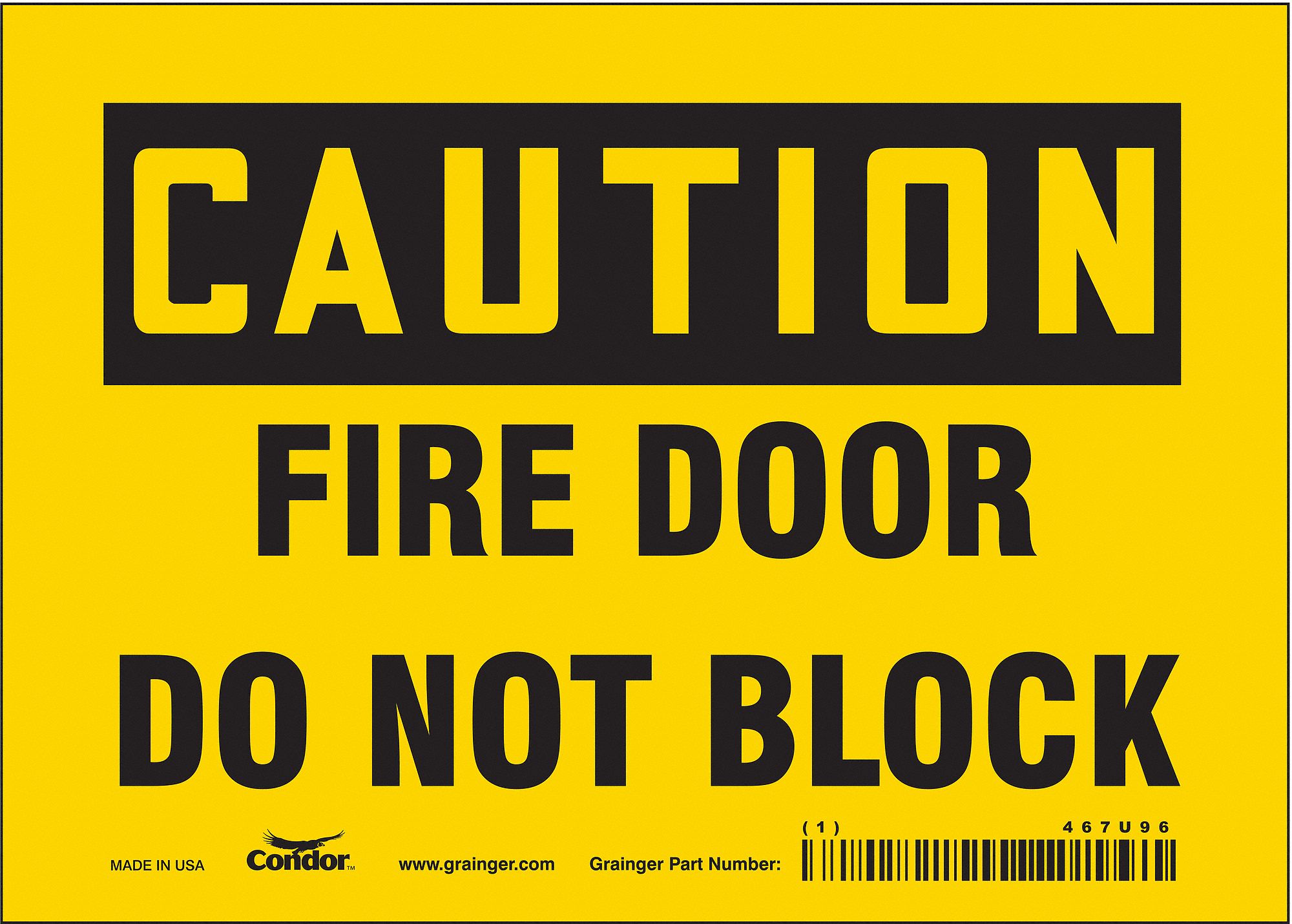 Safety Sign: Vinyl, Adhesive Sign Mounting, 5 in x 7 in Nominal Sign Size, Not Retroreflective