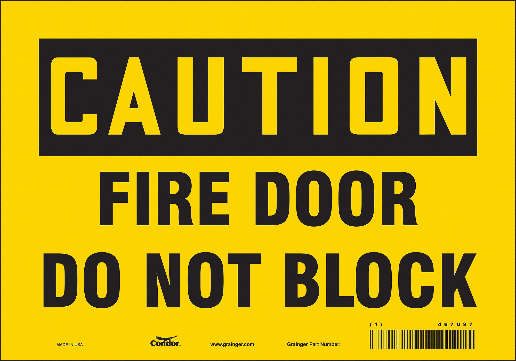 PANNEAU SECURITE,7PO X 10PO,VINYLE