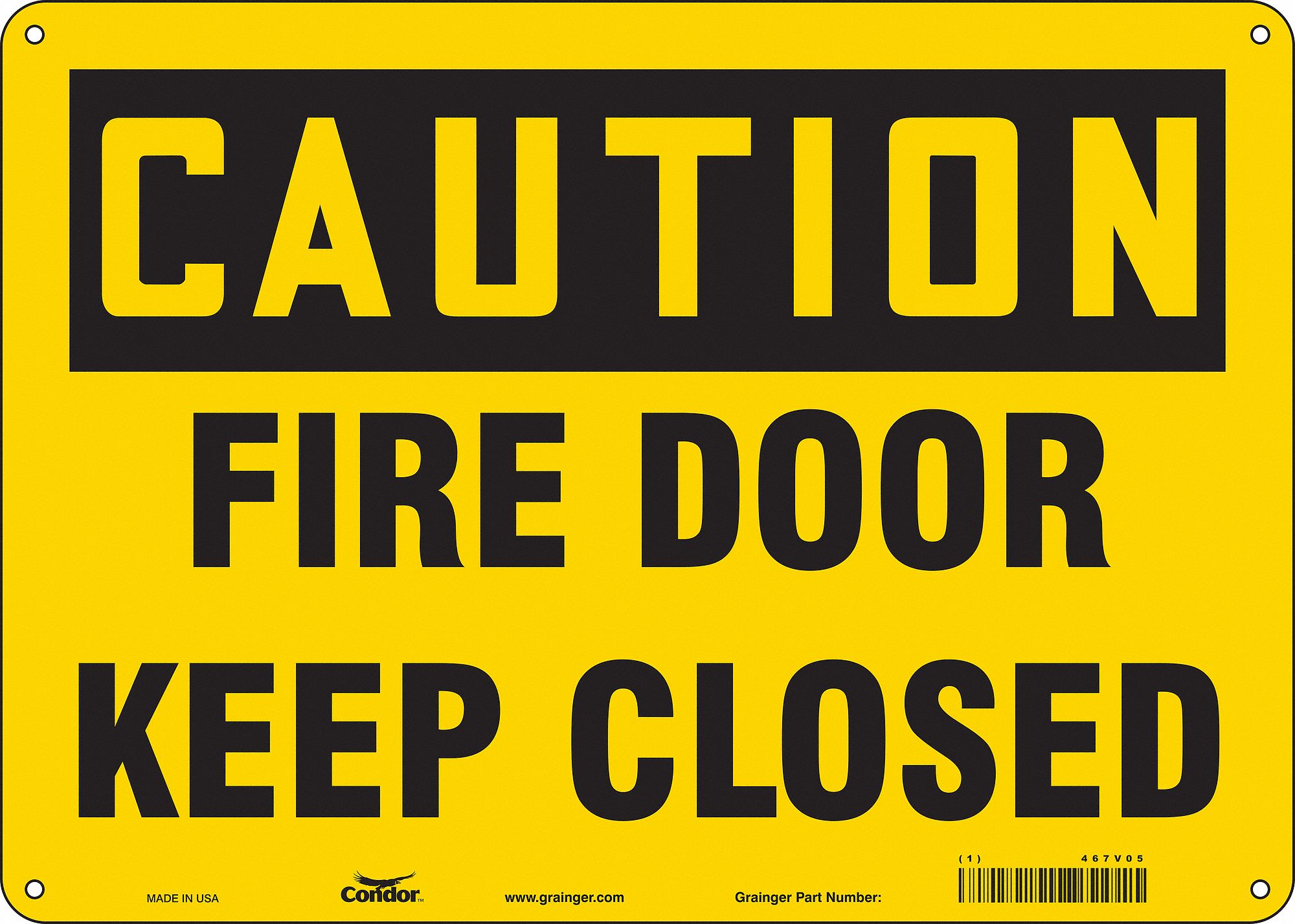 Safety Sign: Polyethylene, Mounting Holes Sign Mounting, 10 in x 14 in Nominal Sign Size, Caution