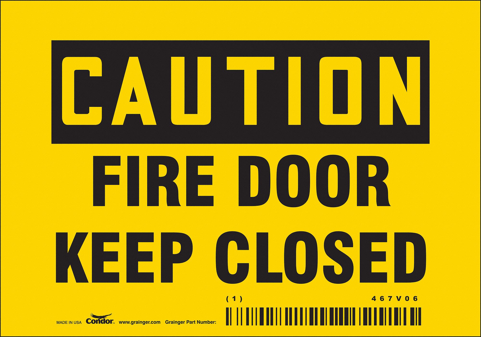 Safety Sign: Vinyl, Adhesive Sign Mounting, 3 1/2 in x 5 in Nominal Sign Size, Not Retroreflective