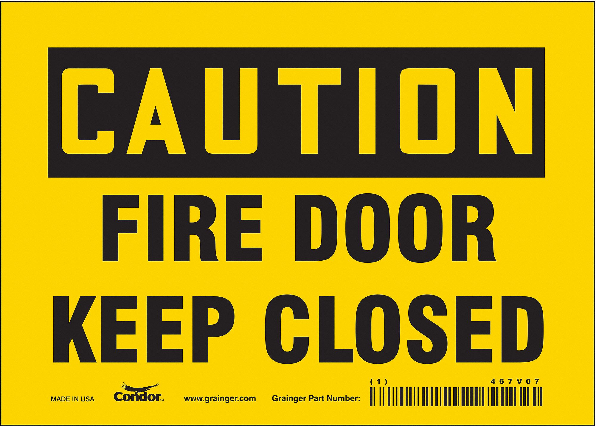 Safety Sign: Vinyl, Adhesive Sign Mounting, 5 in x 7 in Nominal Sign Size, Not Retroreflective