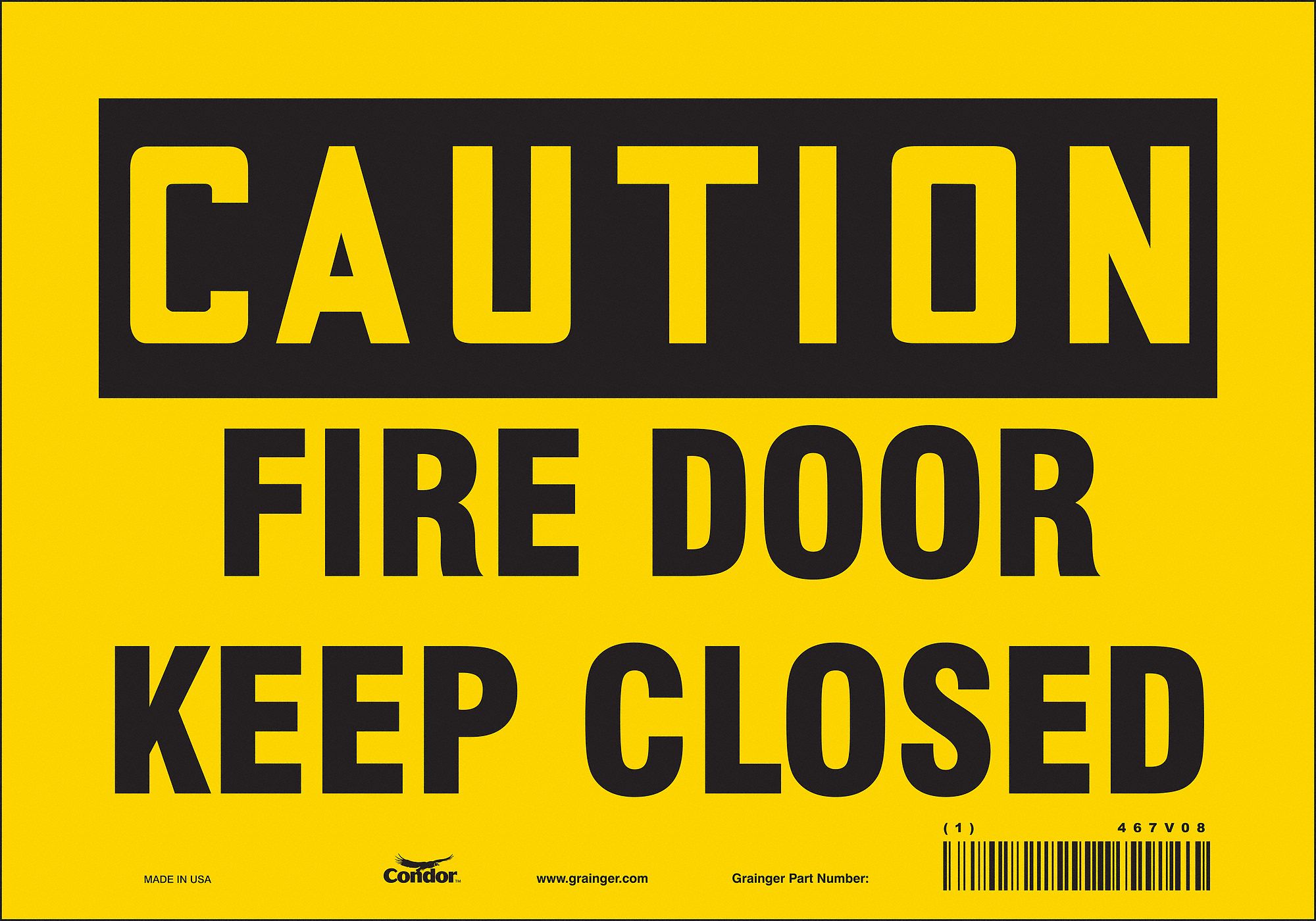Safety Sign: Vinyl, Adhesive Sign Mounting, 7 in x 10 in Nominal Sign Size, Not Retroreflective