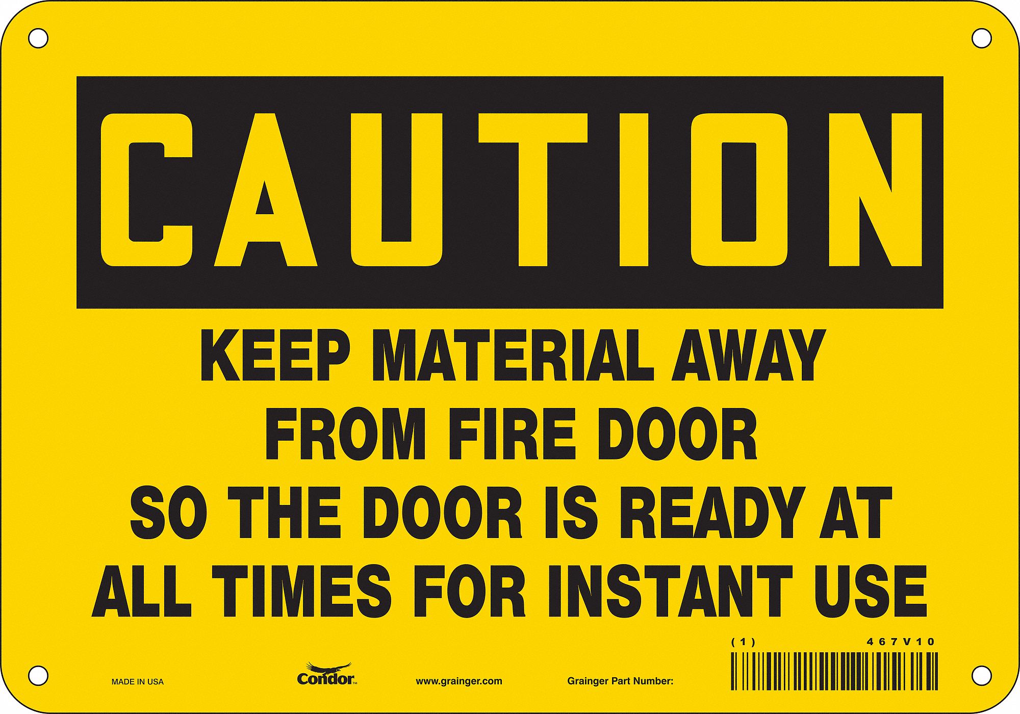 Safety Sign, 7 in x 10 in, Aluminum